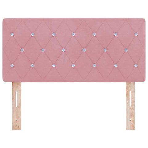 vidaXL Velvet Headboard Argyle with Headboard Manual Pink 90 cm Velvet