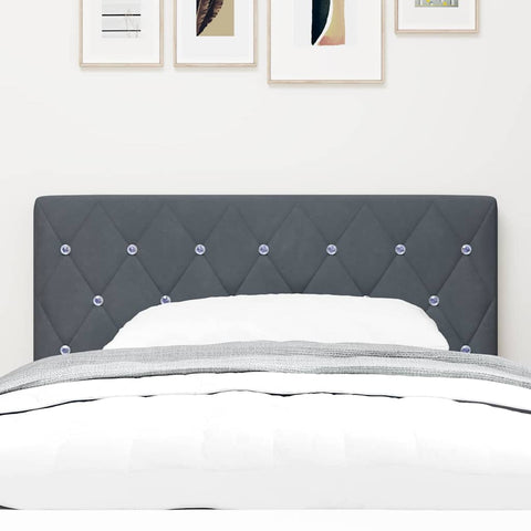 vidaXL Velvet Headboard Argyle with Headboard Dark Grey 100 cm Velvet