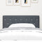 vidaXL Velvet Headboard Argyle with Headboard Dark Grey 100 cm Velvet