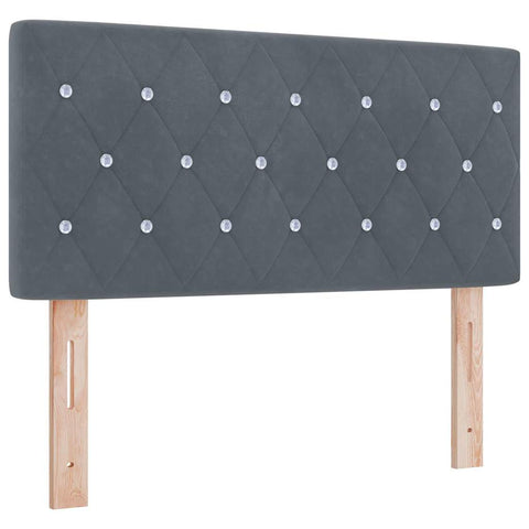 vidaXL Velvet Headboard Argyle with Headboard Dark Grey 100 cm Velvet