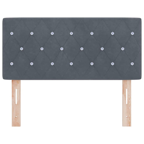 vidaXL Velvet Headboard Argyle with Headboard Dark Grey 100 cm Velvet