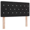 vidaXL Velvet Headboard Argyle with Headboard Black 100 cm Velvet