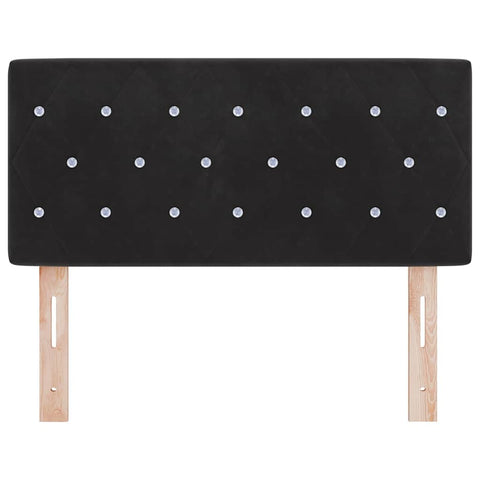 vidaXL Velvet Headboard Argyle with Headboard Black 100 cm Velvet