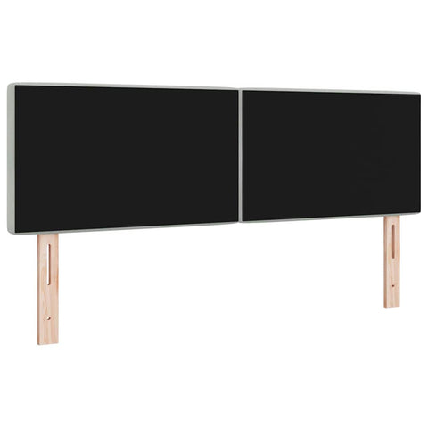 vidaXL Velvet Headboard Argyle with Headboard Light grey 140 cm Velvet