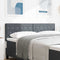 vidaXL Velvet Headboard Argyle with Headboard Dark Grey 140 cm Velvet