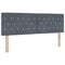 vidaXL Velvet Headboard Argyle with Headboard Dark Grey 140 cm Velvet