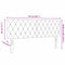 vidaXL Velvet Headboard Argyle with Headboard Dark Grey 140 cm Velvet