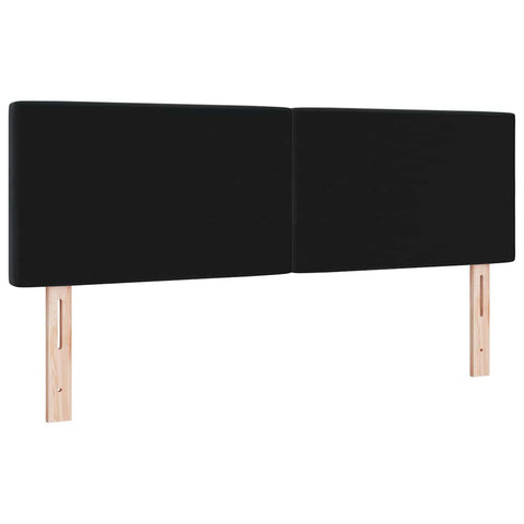 vidaXL Velvet Headboard Argyle with Headboard Black 140 cm Velvet