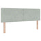 vidaXL Velvet Headboard Argyle with Headboard Light Grey 160 cm Velvet