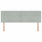 vidaXL Velvet Headboard Argyle with Headboard Light Grey 160 cm Velvet
