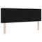 vidaXL Velvet Headboard Argyle with Headboard Black 160 cm Velvet