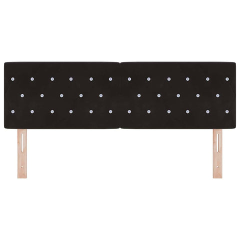 vidaXL Velvet Headboard Argyle with Headboard Black 160 cm Velvet