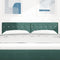 vidaXL Velvet Headboard Argyle with Headboard Dark Green 160 cm Velvet