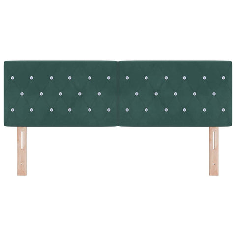 vidaXL Velvet Headboard Argyle with Headboard Dark Green 160 cm Velvet