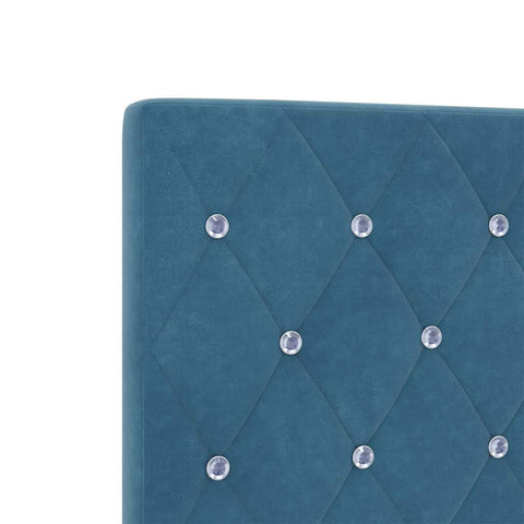 vidaXL Velvet Headboard Argyle with Headboard Dark blue 160 cm Velvet