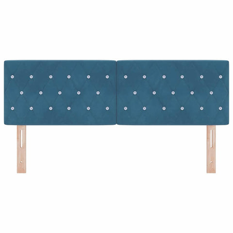 vidaXL Velvet Headboard Argyle with Headboard Dark blue 160 cm Velvet