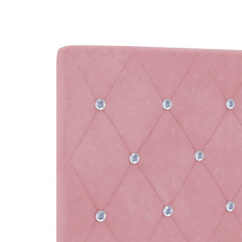 vidaXL Velvet Headboard Argyle with Headboard Pink 160 cm Velvet