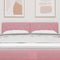 vidaXL Velvet Headboard Argyle with Headboard Pink 160 cm Velvet