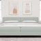 vidaXL Velvet Headboard Argyle with Headboard Light grey 200 cm Velvet