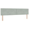 vidaXL Velvet Headboard Argyle with Headboard Light grey 200 cm Velvet