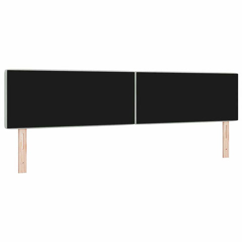 vidaXL Velvet Headboard Argyle with Headboard Light grey 200 cm Velvet