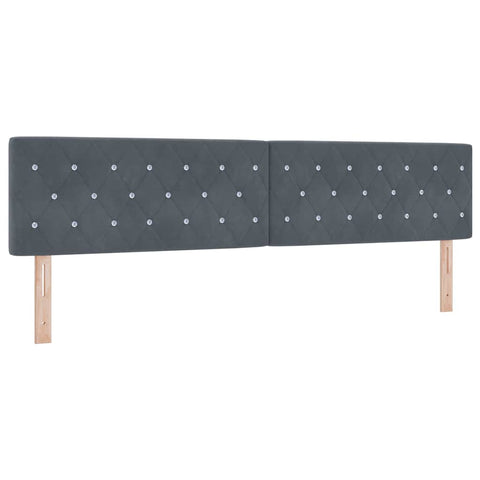 vidaXL Velvet Headboard Argyle with Headboard Dark Grey 200 cm Velvet