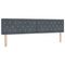 vidaXL Velvet Headboard Argyle with Headboard Dark Grey 200 cm Velvet