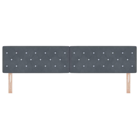 vidaXL Velvet Headboard Argyle with Headboard Dark Grey 200 cm Velvet
