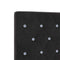 vidaXL Velvet Headboard Argyle with Headboard Black 200 cm Velvet