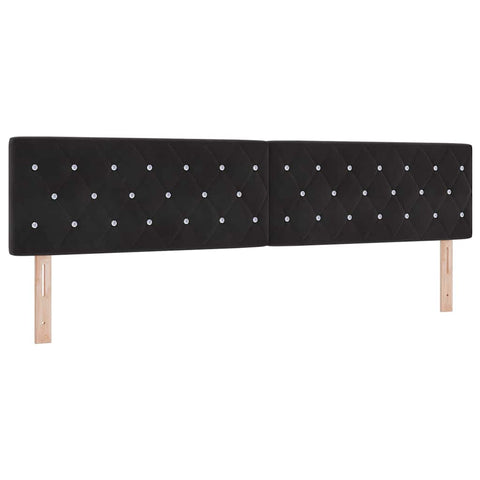 vidaXL Velvet Headboard Argyle with Headboard Black 200 cm Velvet