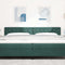 vidaXL Velvet Headboard Argyle with Headboard Dark green 200 cm Velvet