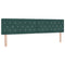 vidaXL Velvet Headboard Argyle with Headboard Dark green 200 cm Velvet