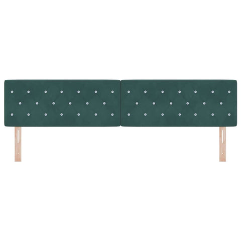 vidaXL Velvet Headboard Argyle with Headboard Dark green 200 cm Velvet