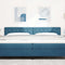 vidaXL Velvet Headboard Argyle with Headboard Dark blue 200 cm Velvet