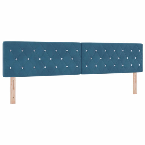 vidaXL Velvet Headboard Argyle with Headboard Dark blue 200 cm Velvet
