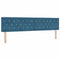 vidaXL Velvet Headboard Argyle with Headboard Dark blue 200 cm Velvet