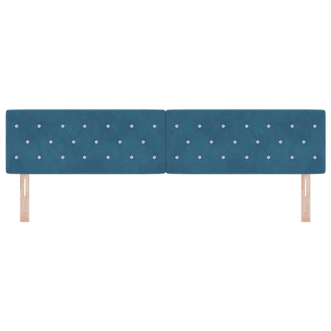 vidaXL Velvet Headboard Argyle with Headboard Dark blue 200 cm Velvet