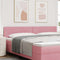 vidaXL Velvet Headboard Argyle with Headboard Pink 200 cm Velvet