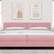 vidaXL Velvet Headboard Argyle with Headboard Pink 200 cm Velvet