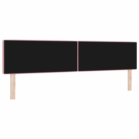 vidaXL Velvet Headboard Argyle with Headboard Pink 200 cm Velvet