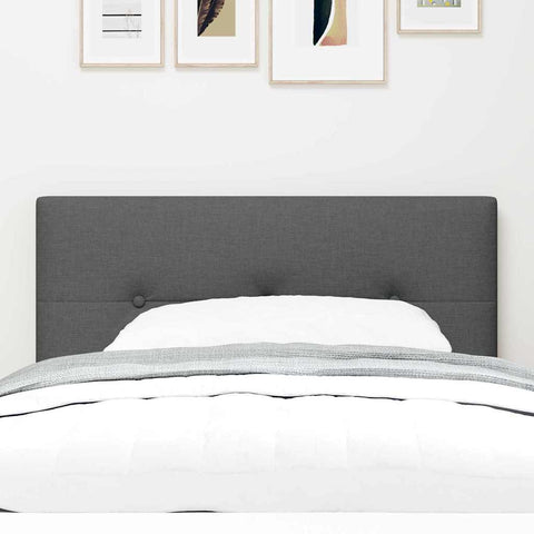 vidaXL Headboard Height Adjustable Manual Dark grey 80 cm Fabric