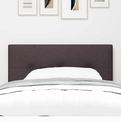 vidaXL Headboard Height Adjustable Manual Dark brown 80 cm Fabric