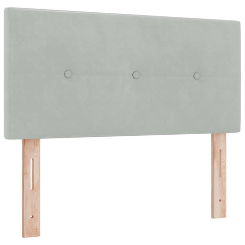 vidaXL Headboard Wall-mounted with Headboard Light grey 80 cm Velvet