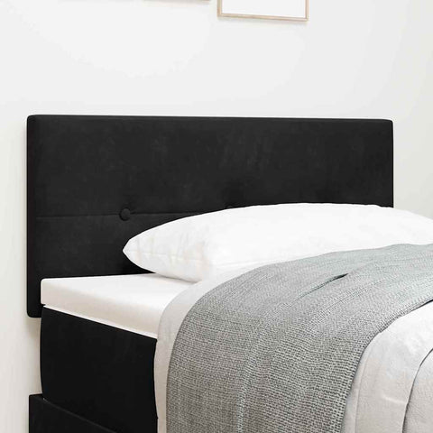 vidaXL Headboard Wall-mounted with Headboard Manual Black 80 cm Velvet
