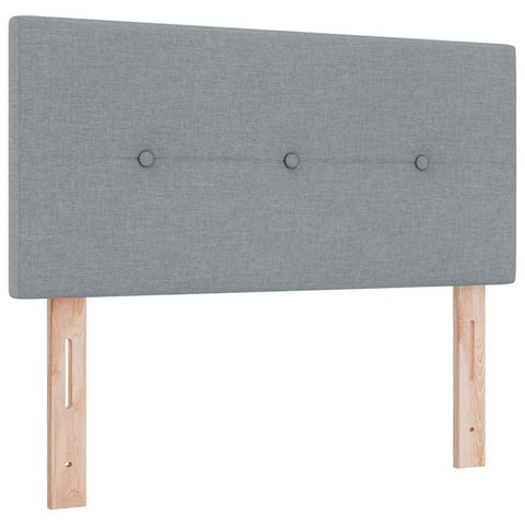 vidaXL Headboard Height Adjustable Manual Light grey 90 cm Fabric