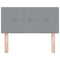 vidaXL Headboard Height Adjustable Manual Light grey 90 cm Fabric