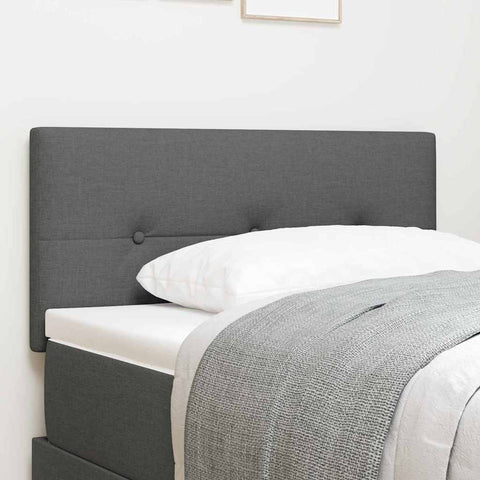 vidaXL Headboard Height Adjustable Manual Dark grey 90 cm Fabric