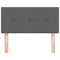 vidaXL Headboard Height Adjustable Manual Dark grey 90 cm Fabric