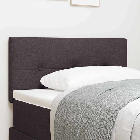 vidaXL Headboard Height Adjustable Manual Dark brown 90 cm Fabric