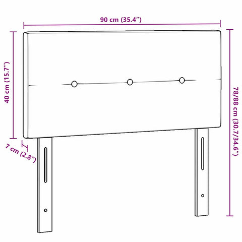 vidaXL Headboard Height Adjustable with Headboard Taupe 90 cm Fabric